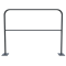 Lean-on hoop made of flat steel | 50 x 12 mm | in bent design | with cross bar | total width: 1000 mm | hot-dip galvanized and coated DB 703